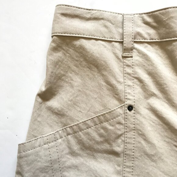 Isabel Marant Tulya Cotton Shorts Womens 36 Small 4 US Khaki Beige High Rise - Picture 6 of 14